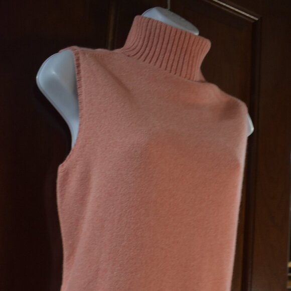 Ann Taylor LOFT High Neck Sleeveless Turtle Neck Wool Blend Sweater Size Large - Picture 3 of 12